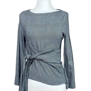 ZARA Women’s Houndstooth Tie Side Top Size